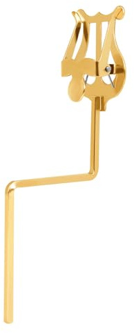 Laroal Saxophon-Notenständer, Goldener Notenständer für Altsaxophon, praktischer Klemmhalter für Saxophonleier, geeignet für Altsaxophon und Tenorsaxophon