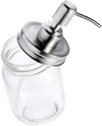 VOSAREA 1stück Edelstahl Pumpenkopf Für Einmachglas Langlebiger Seifenspender Deckel Für Badezimmer Und Küche Einfaches Dosieren Von Lotion Und Seife Hochwertiges Zubehör Für Jar-behälter