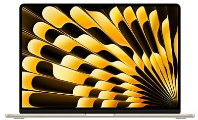 Apple 2025 MacBook Air de 15 pulgadas con chip M4: diseñado para Apple Intelligence, pantalla Liquid Retina de 15,3 pulgadas, 16 GB de memoria unificada, 512 GB SSD, teclado portugués; Blanco estrella