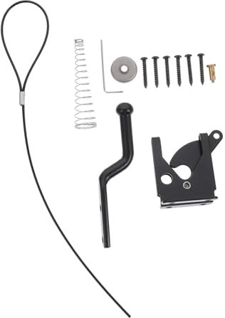POPETPOP Hochleistungs Schwerkrafthebel Torriegel Karbonstahl Automatischer Verschluss Mit Selbstbohrenden Schrauben Zaun Und Gartentorriegel Kompatibel Mit Standard Vorhängeschlössern