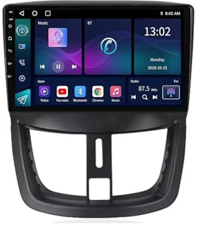 9 Pollici Android 13 Autoradio per PEUGEOT 207 CC 207CC 2006-2015 Navigazione GPS Touch screen con Bluetooth SWC FM RDS Radio AHD 4G/WIFI DVR Ventola di raffreddamento(6+128G)