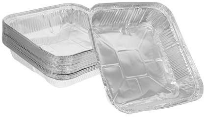 ULTECHNOVO 30 Piezas Bandejas Desechables de Aluminio para Hornear Paquete de Sartenes para Panes y Postres Casa o Negocios