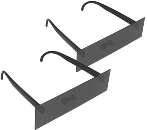 NUOBESTY 2 Stück Zensur-neuheits-sonnenbrillen – Unisex-schwarze Bar-brille, Lustige Fotoautomaten-requisiten für Halloween-kostümzubehör