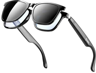 Smart Brille mit Abnehmbare Linsen Design, Bluetooth 5.4, Smart Glasses verfügen über EIN ENC-Mikrofon und UV-Schutz, Intelligente Brille ist für Musik, Anrufe und den Alltag geeignet, MG-C08-1
