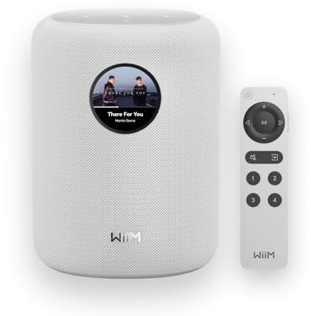 WiiM Sound Smart Speaker with Hi-Res Audio, WiFi and Touchscreen, White