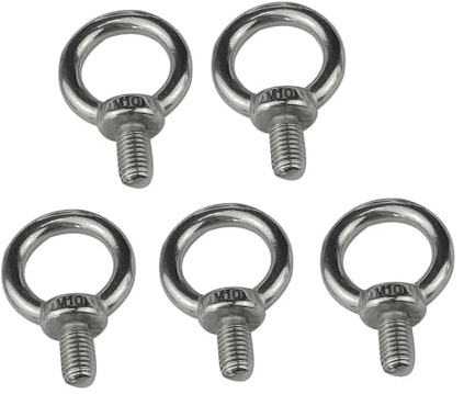 Bullone a gancio ad occhiello, Bullone ad occhiello filettato for sollevamento e alta resistenza, 5 pezzi(M6)