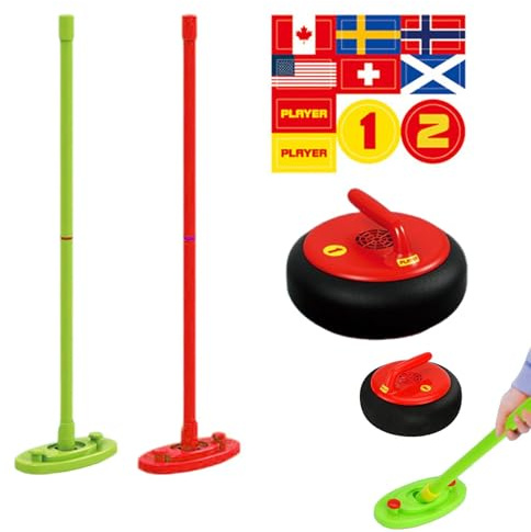 Curling auf dem Boden – elektrische leuchtende Pucks, Sportausrüstung für drinnen und draußen, für Eiscurling-Ausrüstung mit Tisch für Familienfeiern
