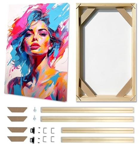 Marco de lienzo de 35 x 45 cm para lienzo de 40 x 50 cm, barras de bastidor DIY, kit de marcos de madera maciza para pintura al óleo, pintura de diamantes, pósteres, arte de pared, varios tamaños con
