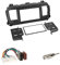 Einbauset : Autoradio Doppel-DIN 2-DIN Radio Blende Einbaurahmen Radioblende schwarz + ISO Radio KFZ Adapter Radioadapter / Radioanschlusskabel + Antennenadapter für Toyota Proace / Verso ab 2016