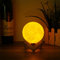 MASUNN 10Cm 3D Magical Zwei Tone Mond Lampe USB Aufladen Luna LED Nachtlicht Touch Sensor Geschenk