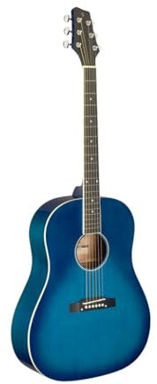 Stagg Slope Shoulder Dreadnought-Gitarre, transparentes Blau