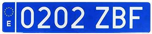 SPM Nummernschild, Taxi/VTC, 100% Polykarbonat, Blau
