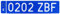 SPM Nummernschild, Taxi/VTC, 100% Polykarbonat, Blau