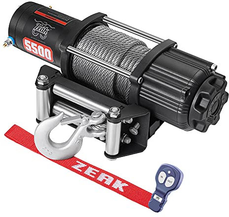 ZEAK Advanced 5500 lb. Electric Winch Off Road Automatic Powersports Winch, ATV Utility, Gavanized Steel Rope