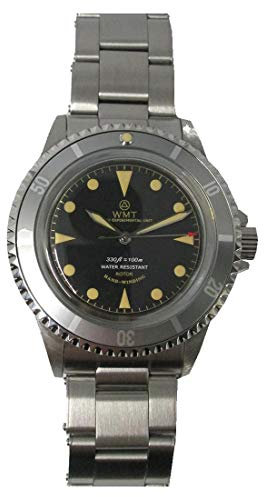 Walter Mitt Royal Marine Automatik Edelstahl Schwarz Vintage Taucher Unisex Uhr