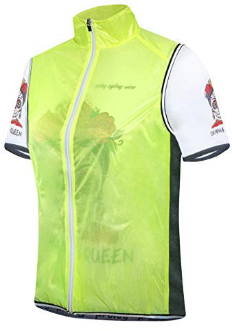 Prolog Damen Fahrrad Regenweste, Wasserdicht, Winddicht, Atmungsaktiv - Fahrradweste Windstopper Extra Leicht Neon Gelb Größe S