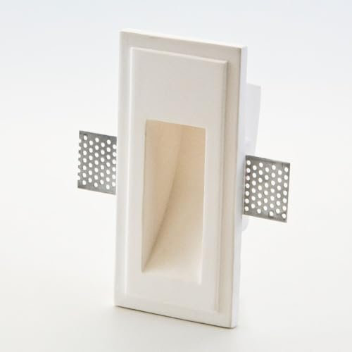 Segnapasso di gesso da incasso a parete faretto luce a scomparsa verticale per cartongesso gu10 led 35mm ip20