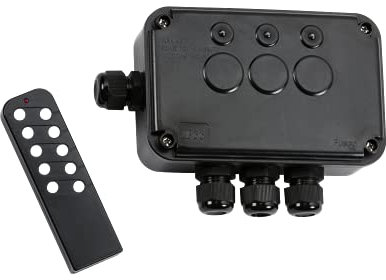 Knightsbridge Weatherproof IP66 13A 3G Remote Controlled Switch Box, Black, OP663GBK