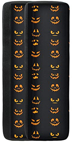 HUGS IDEA Halloween Refrigerator Door Handle Cover Cartoon Devil Pumpkin for Oven Dishwasher Handles Orange Black Fridge Handle Cover