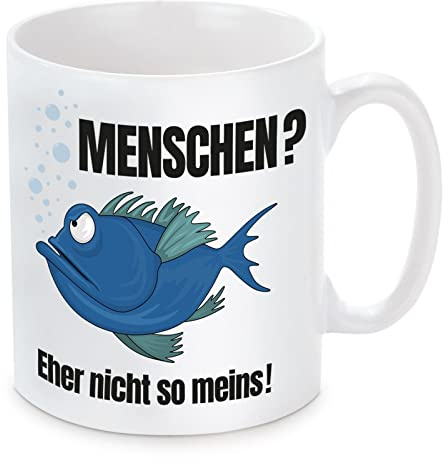 Herzbotschaft Tasse mit Motiv Modell: Menschen? Eher Nicht so meins!