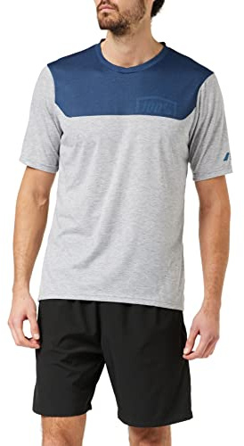 Desconocido Herren kurzen Ärmeln, 100% Airmatic, Grau/Blau, Größe L T-Shirt, L