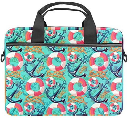 Floats Anchors Laptoptasche / Notebooktasche mit Griff für 34 - 36,8 cm (13,4 - 14,5 Zoll), Schultertasche, Aktentasche