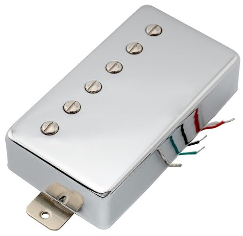 Artec LPA210 Alnico 5 Covered Humbucker Tonabnehmer Hals Pickup 8,4K für Les Paul Style E-Gitarre, Chrom
