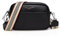 DKIIL NOIYB Crossbody Bag for Women, Small Genuine Leather Women's Cross-body Bags White Crossbody Camera Bag Removable Wide Strap Shoulder Bag Purse, Black, 22