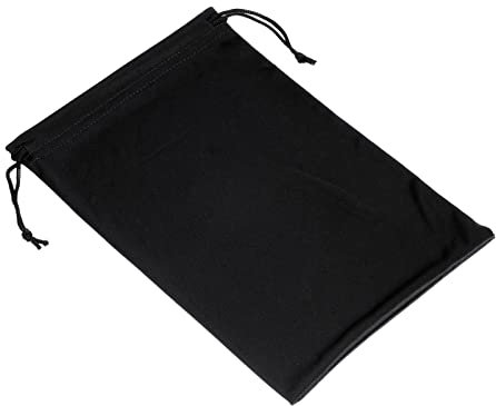 PATIKIL Ski Brillen Tasche Mikrofaser Schneebrille Abdeckung Weiche Aufbewahrung Hülle Kordelzug Tasche für Sonnenbrille Kamera Linsen Schwarz