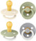 BIBS Colour Schnuller 4er-Pack, BPA-frei. 2 stück im Dunkeln Leuchtende, Kirschform Nippel. Naturkautschuk/Latex, Hergestellt in Dänemark. 0-6 Monate (4er Pack), Sage Glow Mix