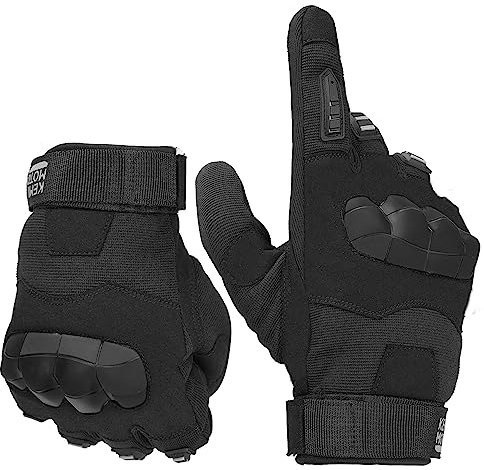 KEMIMOTO Motorrad Handschuhe Herr, Motorradhandschuhe Sommer mit TPR Knöchelprotektor und Touchscreen, Taktische Handschuhe, Militär Einsatzhandschuhe, Outdoor Handschuhe für Motorrad