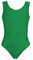 Prime fashions Body da bambina, per scuola, sport, danza, danza, ginnastica, senza maniche, Verde corvino, 9-10 Years