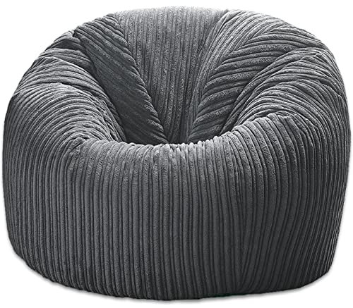 Beautiful Beanbags - Childrens Jumbo Cord Beanbag Chair - Ready Filled - Grey