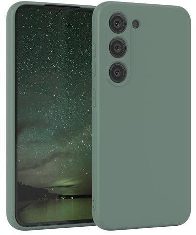 EAZY CASE - Silikonhülle für Samsung Galaxy S23 Hülle Silikon Case Grün weich stoßfeste Handyhülle Galaxy S23 Schutzhülle mit Kameraschutz Dünn Premium Schutz Cover TPU Phone Bumper in Dunkelgrün