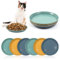 6 Pcs Cat Food Dish, Shallow Cat Food Dish Wet Food Flat Cat Bowls Whisker Fatigue Free Cat Food Bowl Dishes for Food and Water Wide Plate for Kittens and Short Legged Cats