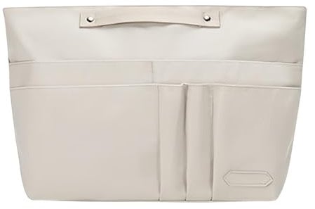 Purse Bag Organizer Insert with Multiple Compartments and Zips, Handbag Liner Tote Organiser Bag Pouch Handbag Purse Organiser with Key Chains for Woman Girls Tote Bag
