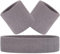 Hatstar 3-teiliges Schweißband Set | 1x Stirnband + 2X Schweißbänder für Handgelenke | Sport Stirnband Damen & Herren | Accessoire für Karneval & Fasching | Headband Wristband für Jugendliche (grau)