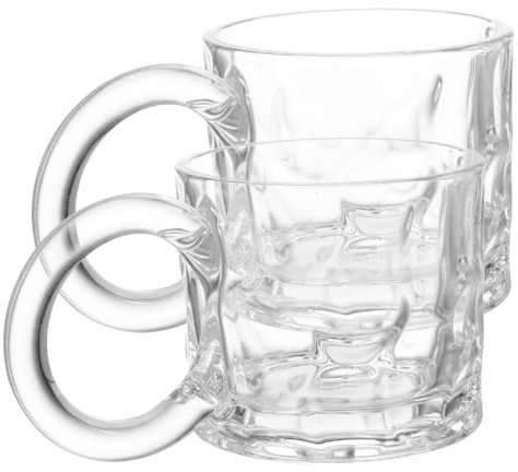 Cabilock 2St Kaffeetasse aus Glas Kaffeebecher ergonomische Wasserbecher Partyzubehör aus Glas Glasbecher coole Kaffeetasse Reliefbecher kaltes Gebräu Becher trinken Ring Wiederverwendbar
