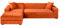 GUYIRT Couch Überwurf L Form Kratzfest Katzen, L Förmiger Sofabezug, Sofa Überzug Ecksofa Samt, Sofabezug Ecksofa L Form Stretch, Waschbar (Orange,4+4 Sitzer)