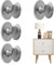 Eophmi Stick On Handles 4 Pcs Stainless Steel Cupboard Door Knobs for Drawers, Cabinets, Wardrobes