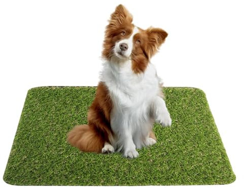 Alfombra de césped artificial para perros, alfombra de césped artificial lavable para mascotas, bandeja de orinal para perros, parche de césped artificial para interiores y exteriores, para perros,