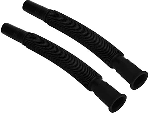 Lot de 2 Tuyaux d'évacuation de Lavabo en PVC – Tuyau d'évacuation Flexible et Extensible pour évier de Salle de Bain et de Cuisine – Noir