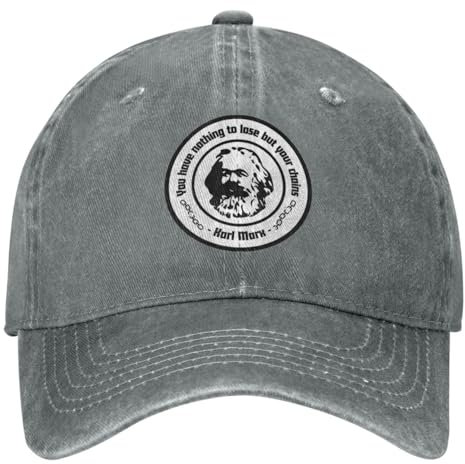 ENWIND Baseballmütze Karl Marx Hut Zubehör für Unisex Baseballmütze Klassischer Marxismus Baseballmützen Papa Hut Verstellbar Hüte