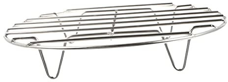 Cabilock Stainless Steel Steaming Rack and Household Steam Rack, 26cm Diameter 5cm High Legs, Thickened Round Steamed Egg Holder for Steam Oven and Pot Use