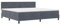 vidaXL Boxspringbett mit Matratze Dunkelgrau 200x200 cm Samt