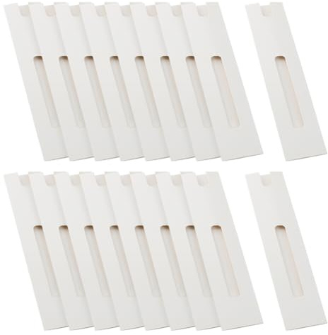 JIHUOO 50 Stück Kraftpapier-Stifthüllen, Tintenstift-Geschenkboxen, Einzelstift-Etui, Bleistift-Verpackung, Kugelschreiber-Halter, Geschenk-Box, Stiftschutzhüllen mit Fenster, Weiß