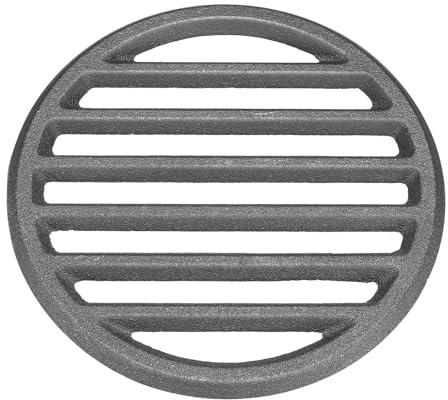 PATIKIL Gusseiserne Feuerrost 7 Zoll Rund BBQ Grillrost | Ersatz Hochhitzekohleplatte Feuerrostgrill Zubehör 6 Schlitze Für Grillen Barbecue