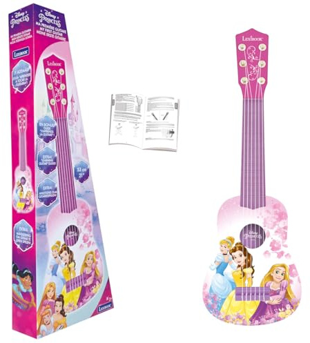 Lexibook, Disney Princess My First Guitar, K200DPLXB | 53cm guitar, 6 nylon strings, Learning guide included, Pink/Purple