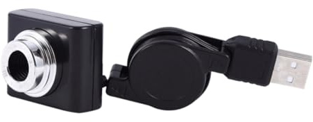 jojofuny USB Webcam für Laptop mit 120° Weitwinkel Plug Play USB Kamera In Schwarz Drehbare Linse und Automatischer Weißabgleich für Live Unterricht und Videoanrufe