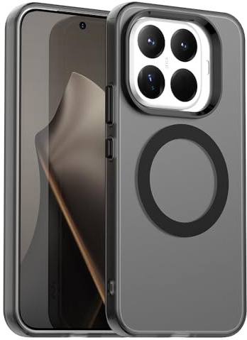 Techsuit für Xiaomi 15T Pro Hülle mit Soft Touch, Magnetring Kompatibel, Verstärkte Ecken, Stoßfest, Erhöhte Kanten, Anti Fingerabdruck, CandyCase Magnetic Series, Weiches TPU, Schwarz